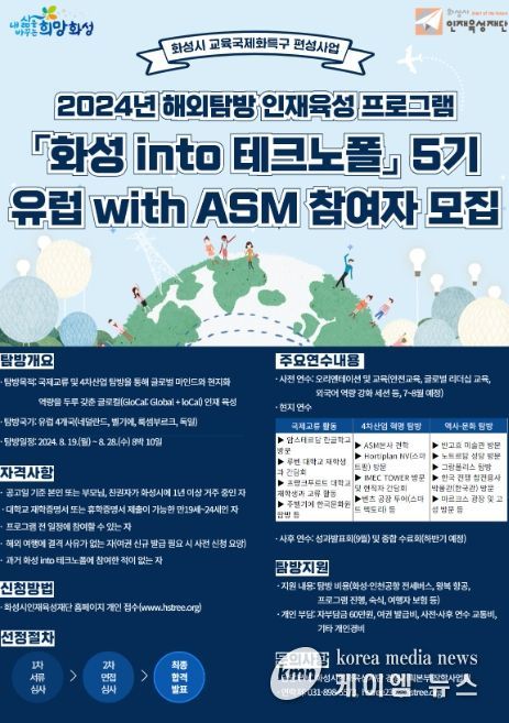 글로벌 인재 육성을 위한 화성into테크노폴5기 탐방단 모집