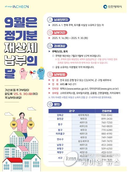 재산세 납부 관련 홍보물