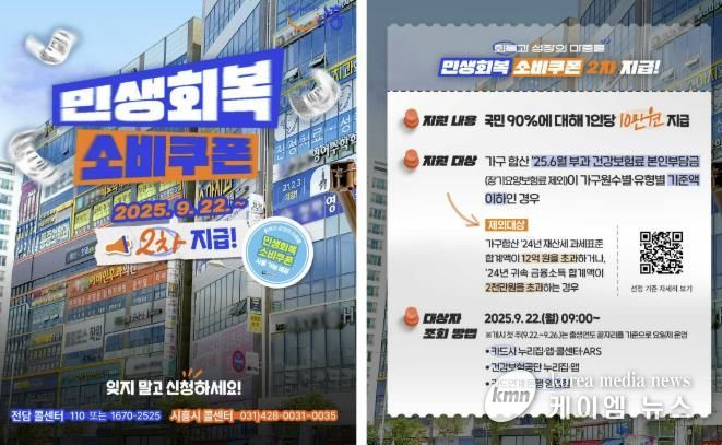 2차 민생회복 소비 쿠폰' 안내 포스터