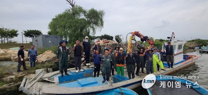 평택호 내수면어업계, 평택호 폐그물 수거 등 환경정화 활동