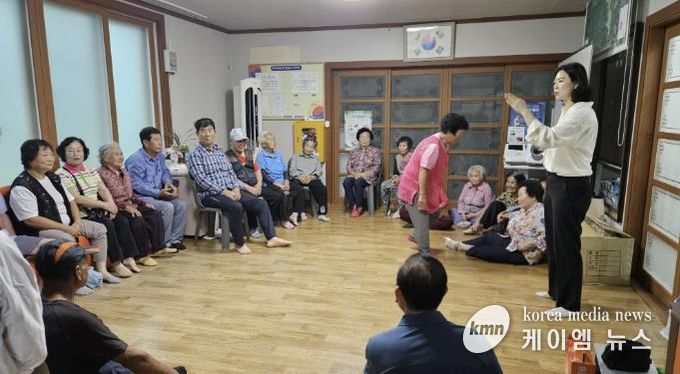 장애인보호작업장 맞춤형 안전교육 모습, 봉산면 봉림리 경로당 맞춤형 안전교육 모습