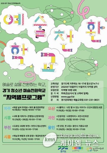 2025 청소년 문화예술교육 <예술전환학교> 포스터