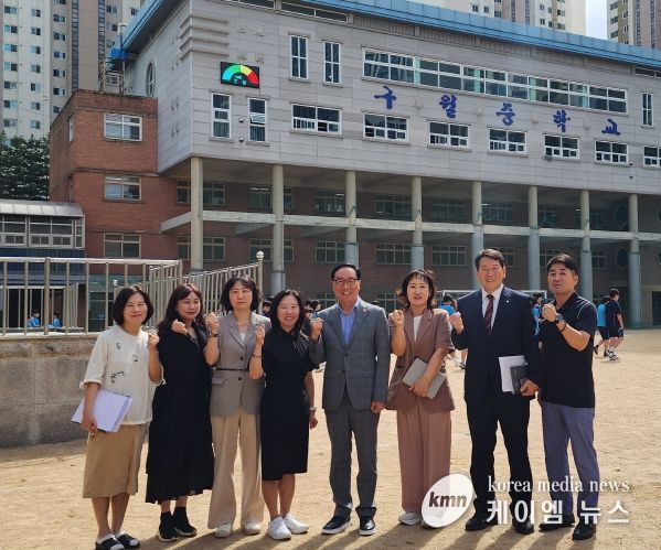 인천시의회 한민수 의원, 구월중학교 교육환경 점검