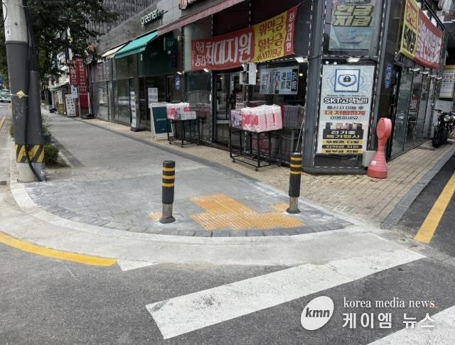 시설 개선 사항 중 보도 확장(후) 현장 사진