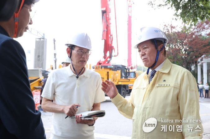 공사장 거푸집 붕괴사고 현장 긴급 방문