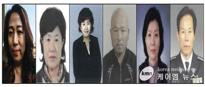 사진 왼쪽부터 원지연(지역안정), 김정희(사회봉사), 송금희(산업경제), 권선행(환경보전), 한명희(문화예술), 황유섭(체육진흥).