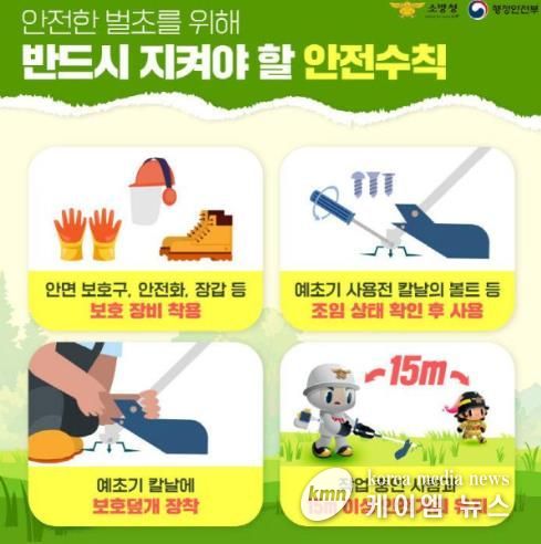 홍성소방서, 추석 대비 예초기 사용 안전수칙 당부