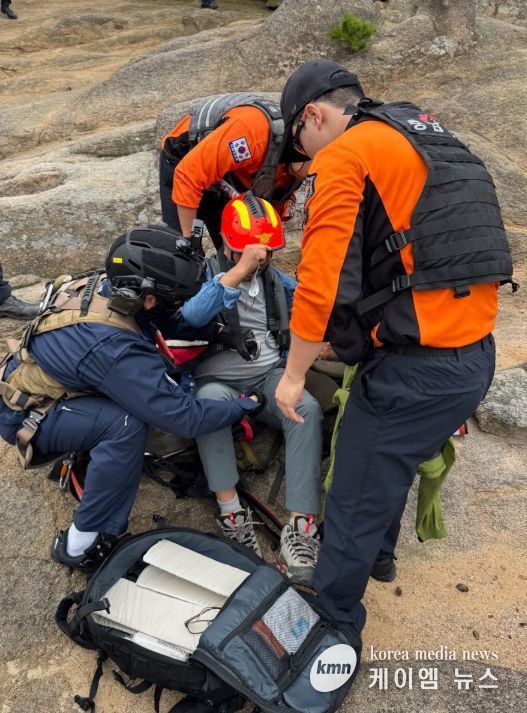 용봉산 낙상 부상 등산객 신속 구조