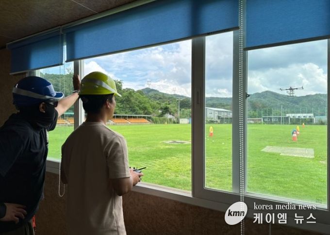 드론 비행 실습 교육모습