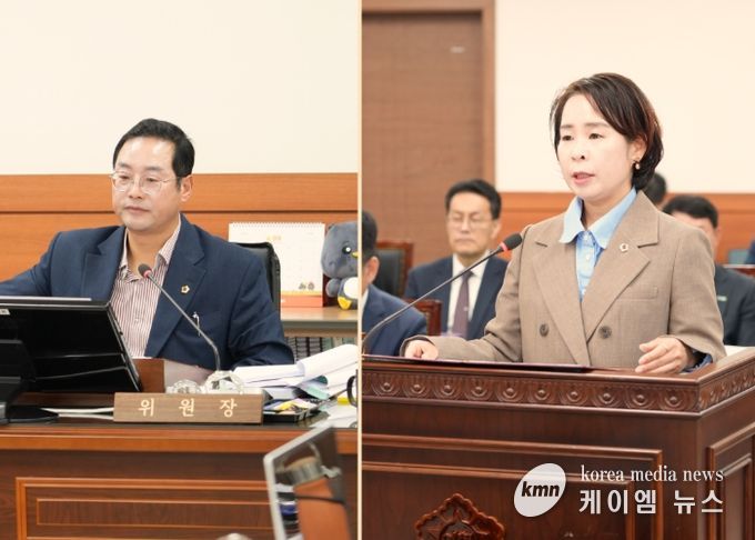 왼쪽부터 : 한근수 위원장, 정현미 의원