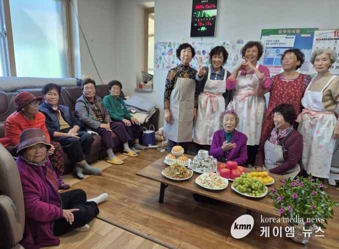 오성면 길음1리 경로당 세대 통합 잔치 개최