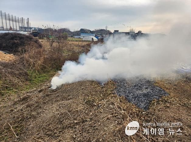 파주시, 운정신도시 외곽 불법소각 야간단속 실시