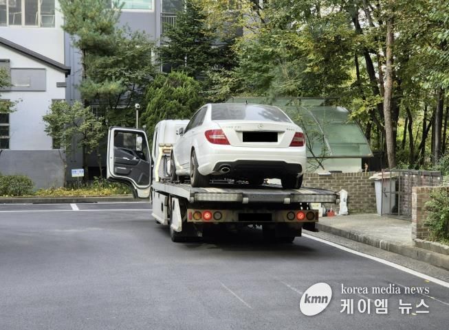 용인특례시 수지구 관외 체납차량 단속 현장