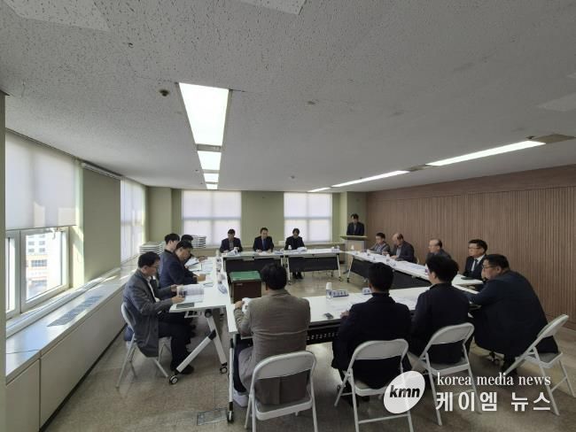 대장·역곡신도시 공사업체와 지역업체 간‘상생 간담회’ 개최 모습