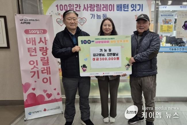 의정부시 가능동 주민자치회 김규영‧김한팔 위원, 사랑릴레이 성금 기부