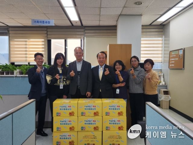 양주시 드림스타트팀, 국민건강보험공단 양주지사서 ‘하늘반창고 육아용품 상자’ 지원받아 취약계층 전달