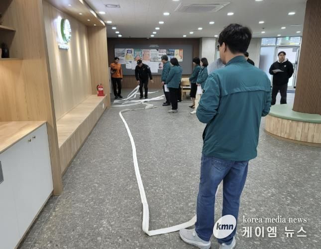 동두천시 송내동 행정복지센터, 화재 대응 역량 강화 위한 소방 합동훈련 실시