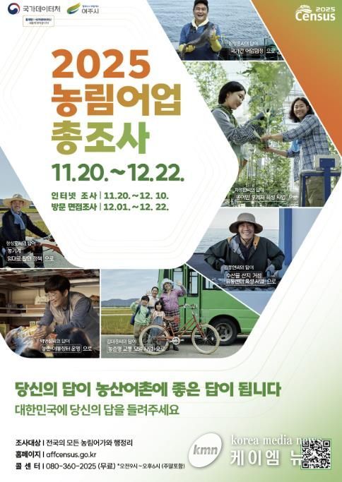 여주시, 2025 농림어업총조사 실시