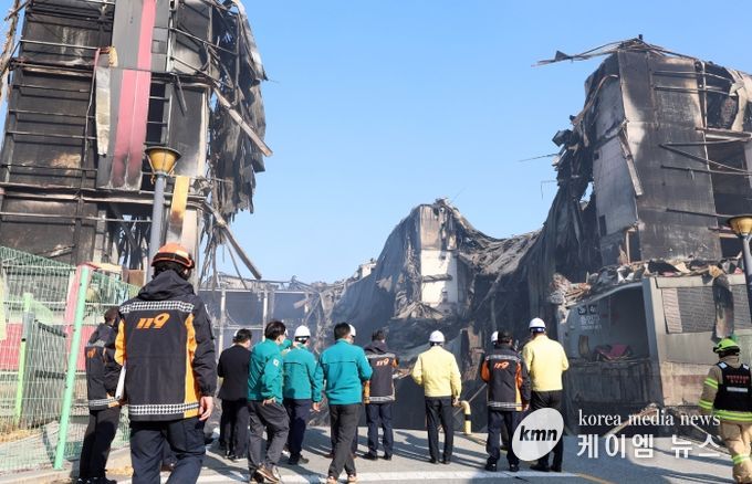 천안 이랜드물류센터 대형화재 현장 긴급 점검