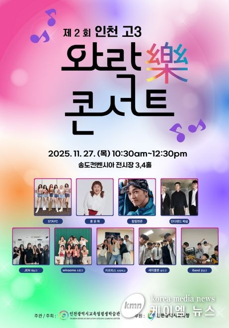 ‘제2회 인천 고3 와락(樂) 콘서트’ 개최
