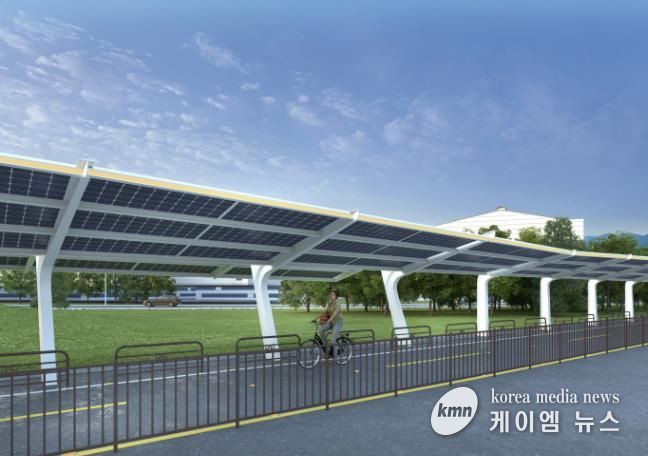 시화방조제 자전거길 디자인 태양광 조감도