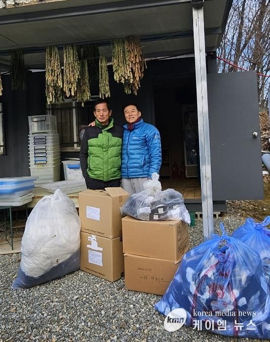 양평군 강하면 주민, 작년에 이어 올해도 양말 600켤레 기부