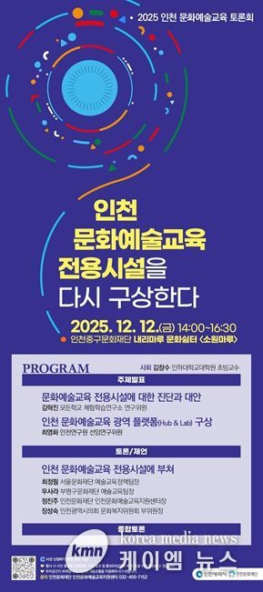 인천문화재단, '2025 인천 문화예술교육 토론회'