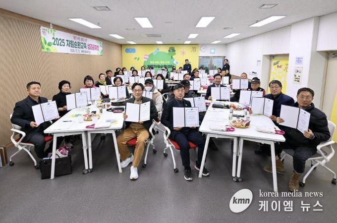 자원순환교육 성과공유회 행사사진(자원순환 실천서약 사진)