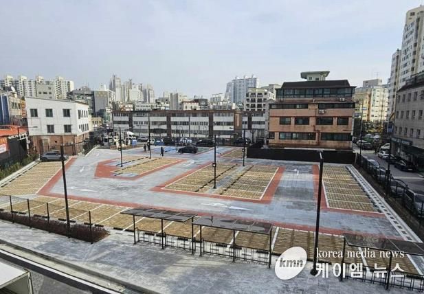 친환경 주차장으로 조성된 향동 제1공영주차장