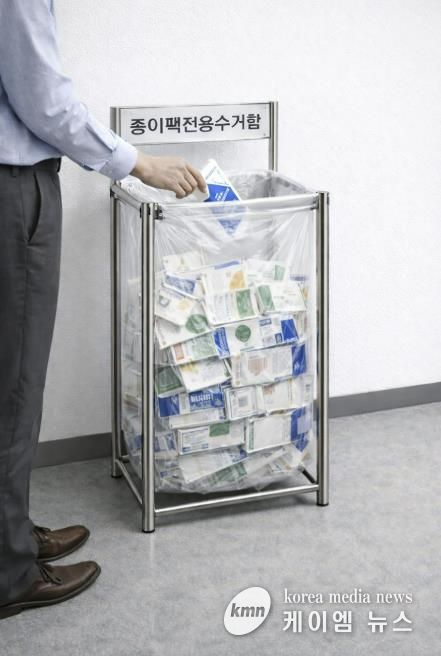 성남시 종이팩 전용 수거함 AI 생성 이미지