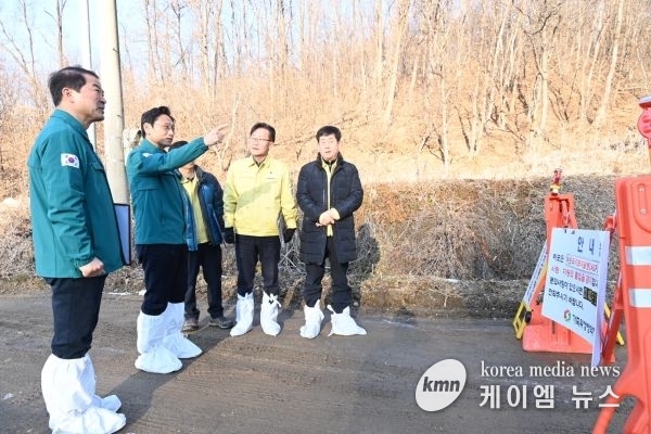 오후석 행정2부지사, 파주 아프리카돼지열병 발생 지역 긴급 방역 현장 점검
