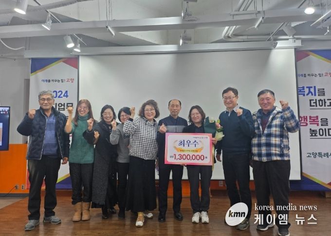 ‘2024년 복지업무 우수 동 성과보고회’최우수 동으로 선정된 고봉동 기념촬영