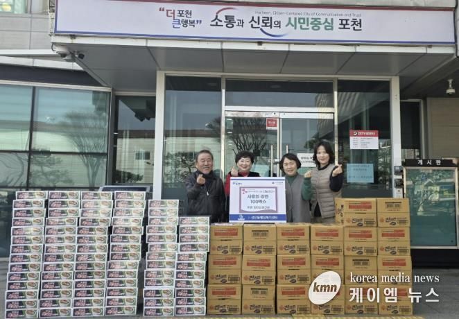 탑이십일건설, 포천시 선단동에 ‘사랑의 라면’ 100박스 기부