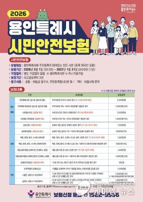 용인특례시 시민안전보험 홍보 포스터