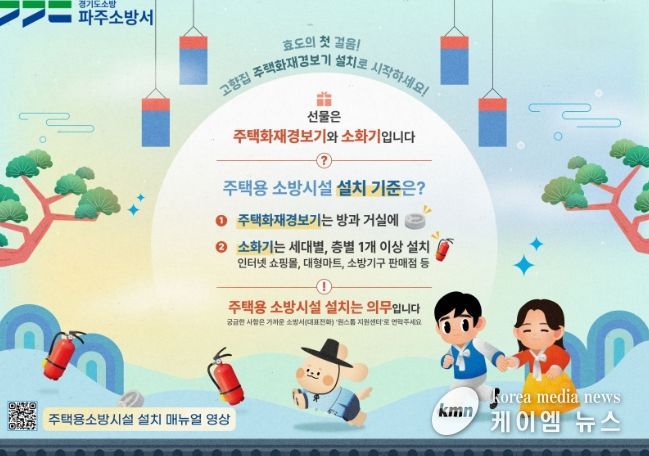 파주소방서, 주방화재 소화기가 잡았다...초기 대응의 정석