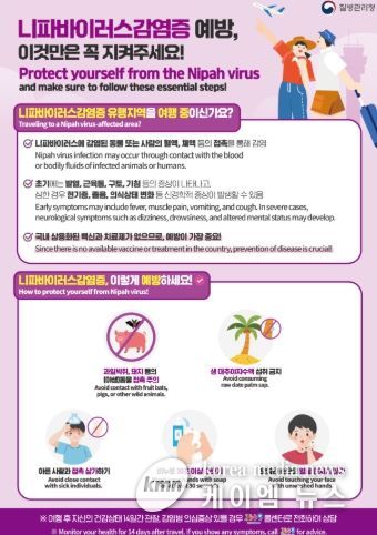 이천시, 니파바이러스 발생 국가(인도, 방글라데시 등) 여행 시 예방 수칙 준수 당부