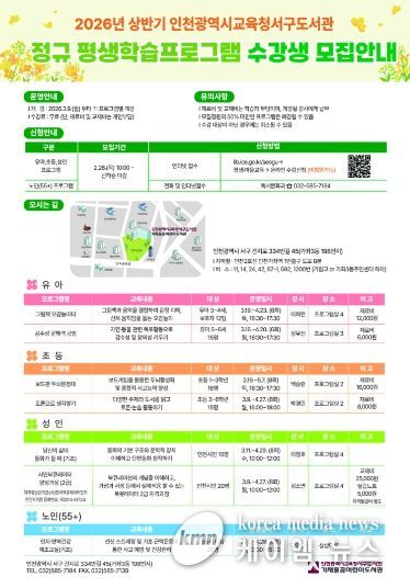 상반기 평생학습프로그램 학습자 모집