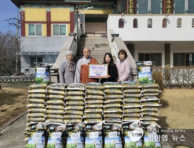 포천시 가산면 성불암, 취약계층 위한 사랑의 쌀 100포 기탁