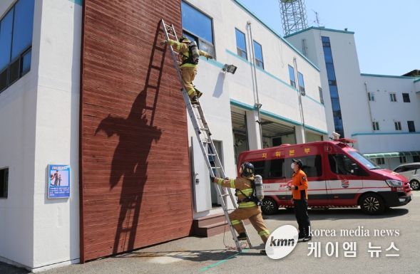 홍성소방서, 화재대응능력 1급 평가시험 대비 집중 훈련 실시