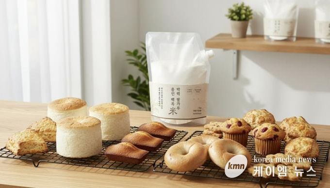 용인특례시는 ‘백옥쌀’을 활용한 제과용 ‘백옥미 박력 쌀가루’를 출시했다