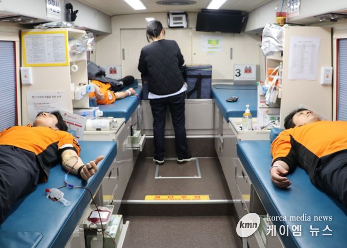 광명소방서, 혈액 수급 위기 속 ‘헌혈 이어하기 행사‘ 동참