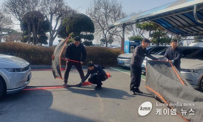 안성시, EV공용차량 충전시설 화재진압 대응훈련 실시