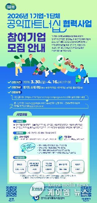 1기업-1단체 파트너십 협력사업 참여기업 모집 웹자보