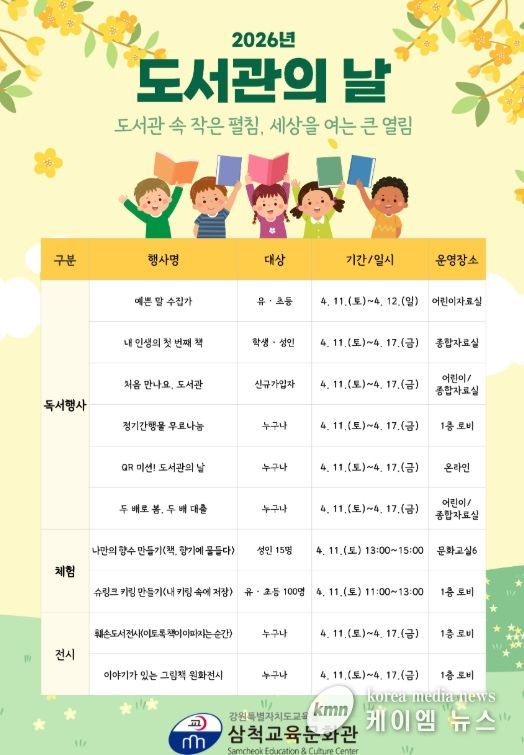 2026년 도서관의 날 행사 운영