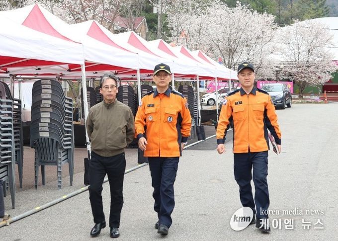 가평소방서, 『에덴벚꽃길 벚꽃축제』 대비 현장안전지도 실시