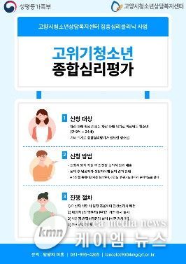 고양시청소년상담복지센터, ‘고위기청소년종합심리평가’ 신규사업 추진
